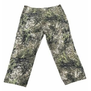 Cabela's Zonz Woodlands Camo Hunting Cargo Pants Mens 40 Adjustable Waist Pocket